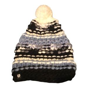 Burton Hat Multi Color white blue and black  cozy Winter Hat